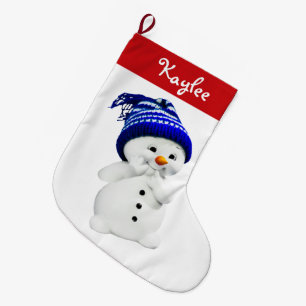 Meia De Natal Grande Vermelho e Branco - Natal Personalizado