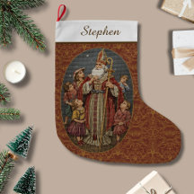 Vermelho e Dourado St. Nicholas Antigo de Tapeçari