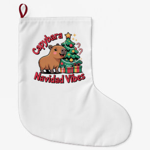 Meia De Natal Grande Vibrações de Natal do Capivara Humor de Feriado