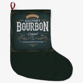 Meia De Natal Grande Vintage Look ADD NAME American Bourbon Whiskey Bar