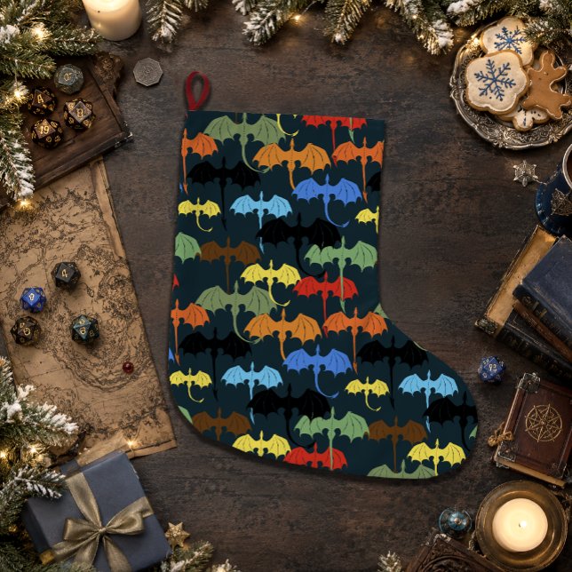 Meia De Natal Grande Voo Azul da Asa do Dragão Fantasia (Criador carregado)