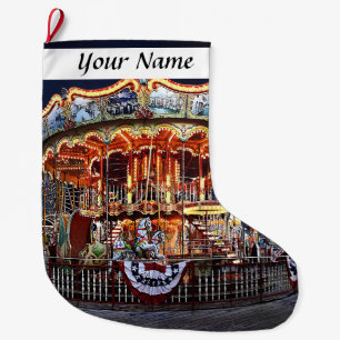 Meia De Natal Grande Wildwood NJ – Carrossel Veneziano à Noite