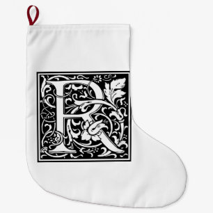 Meia De Natal Grande William Morris Alphabet "R"