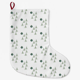 Meia De Natal Grande Winter Pines Gift Wrap