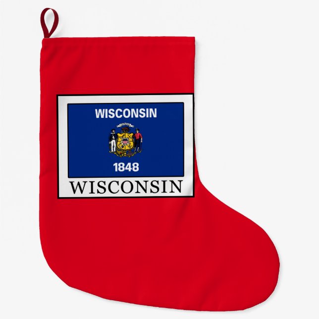 Meia De Natal Grande Wisconsin (Frente)