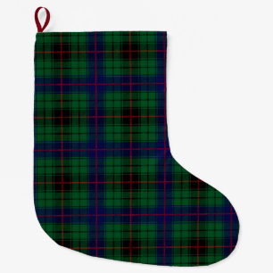 Meia De Natal Grande Xadrez Escocesa Clan Davidson Tartan