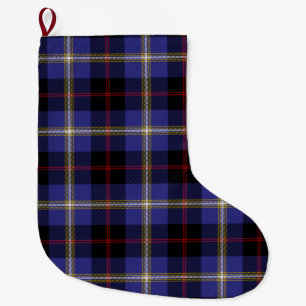Meia De Natal Grande Xadrez Escocesa Clan Hill Tartan