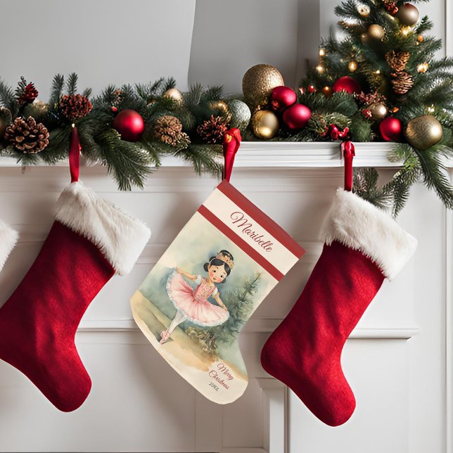 Meia De Natal Grande Xmas Ballerina Princess Christmas Stocks (Criador carregado)