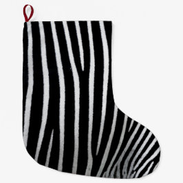 Meia De Natal Grande Zebra Skin
