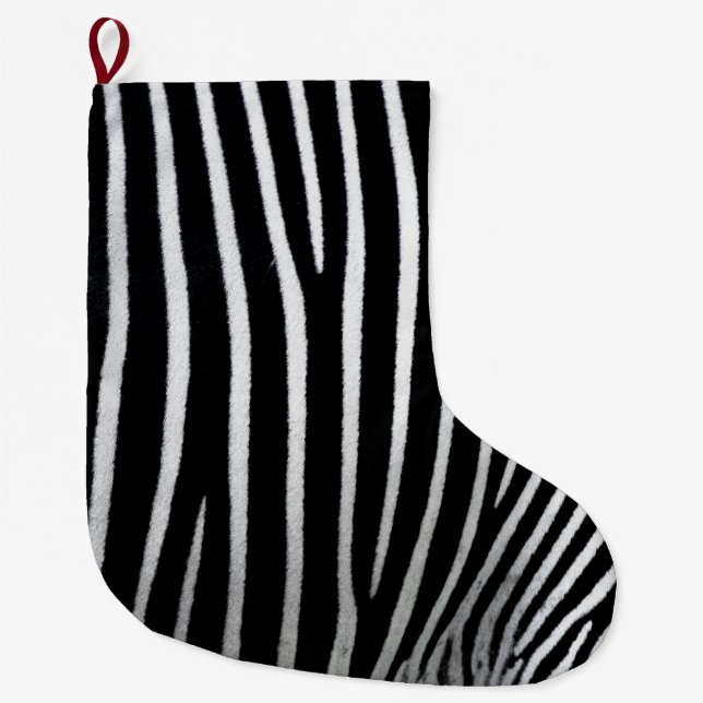 Meia De Natal Grande Zebra Skin (Frente)