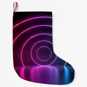 Meia De Natal Pequena 3d Anel do portal do círculo ultravioleta linhas b