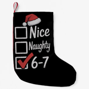 Meia De Natal Pequena 6-7 Meme Legal Travesso 67 Natal Rot Cerebral Engr