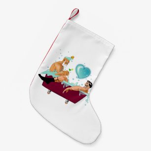 Meia De Natal Pequena A artística de SlipperyJoe dois gay homens banhei