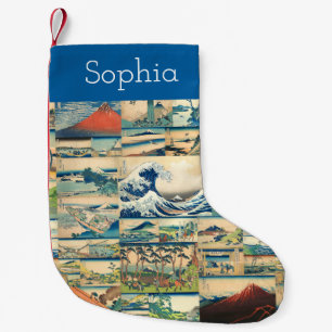 Meia De Natal Pequena A grande onda personalizada Hokusai vê Monte Fuji