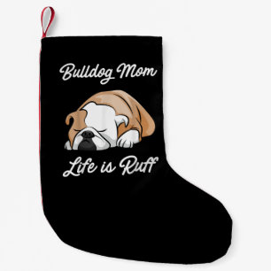 Meia De Natal Pequena A Mãe Da Bulldog É Um Presente Para Os Alojadore
