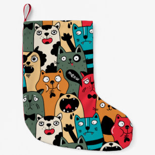 Meia De Natal Pequena A multidão de gatos