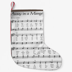 Meia De Natal Pequena A música de Natal em Folha de Natal em um Gerente