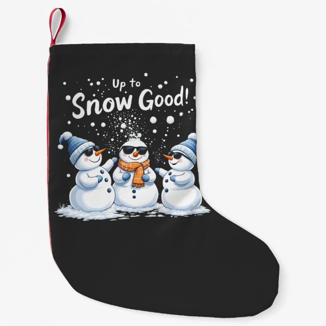 Meia De Natal Pequena À Neve Bom Snowman Engraçado Natal (Frente)