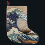 Meia De Natal Pequena A onda do Excelente de Kanagawa<br><div class="desc">A Onda Excelente de Kanagawa é um impressão de bloco de madeira do artista japonês Hokusai. Foi publicado por volta de 1830 no final do período Edo.</div>