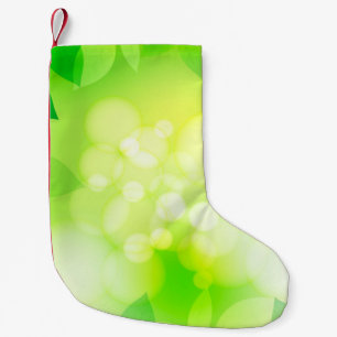 Meia De Natal Pequena Abate de fundo verde