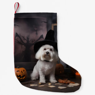 Meia De Natal Pequena Abóboras Maltesas de Halloween Assustadoras