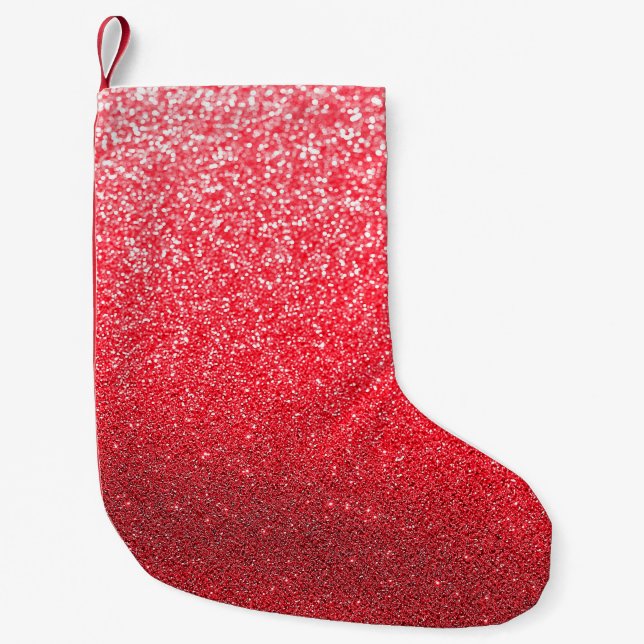 Meia De Natal Pequena Abstract glitter lights backgroundabstract, graphi (Frente)