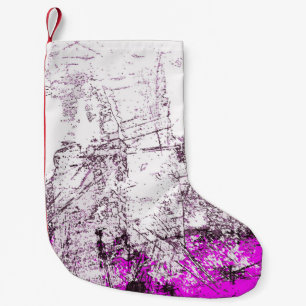 Meia De Natal Pequena Abstract modern painting background. Illustration.
