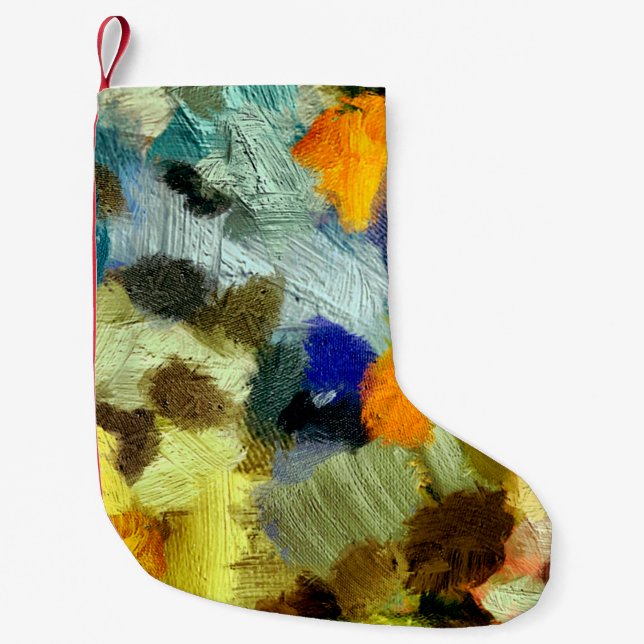 Meia De Natal Pequena abstract psychedelic grunge background graphic sty (Frente)