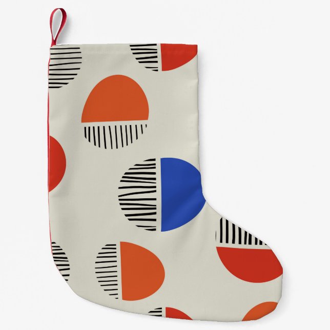 Meia De Natal Pequena Abstrato círculo sem costura, fundo com  (Frente)