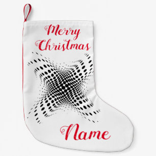 Meia De Natal Pequena Abstrato - Círculos de meia-tonalidade X Thunder_C