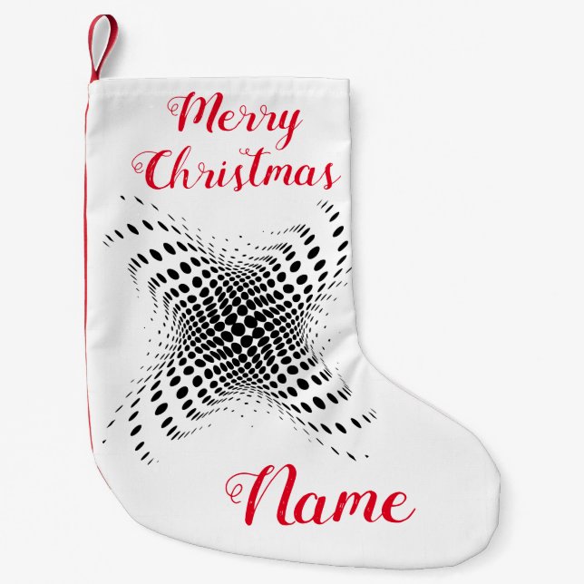 Meia De Natal Pequena Abstrato - Círculos de meia-tonalidade X Thunder_C (Frente)