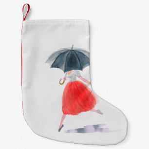 Meia De Natal Pequena Abstrato de Tinta de Álcool. Vintagem Mineral Bran