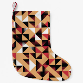 Meia De Natal Pequena Abstrato de Triângulo, Beleza Elegante.