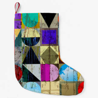 Meia De Natal Pequena Abstrato Geométrico: Traços e Placas