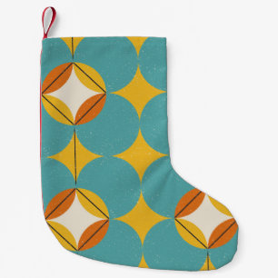 Meia De Natal Pequena Abstrato, Padrão Escandinavo Geométrico.