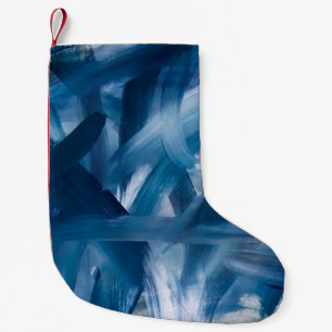 Meia De Natal Pequena Abstrato, paisagem de pintura moderna. Arte da noi