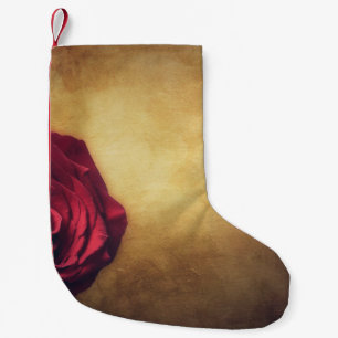 Meia De Natal Pequena Abstrato rosa rosa de floração romântico