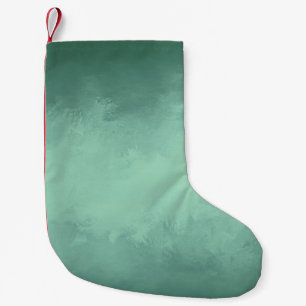 Meia De Natal Pequena acrílico verde de textura