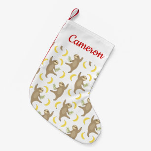 Meia De Natal Pequena Adicione seus preguiças de   & teste padrão