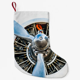 Meia De Natal Pequena Aeronave Douglas DC-3. Hélice