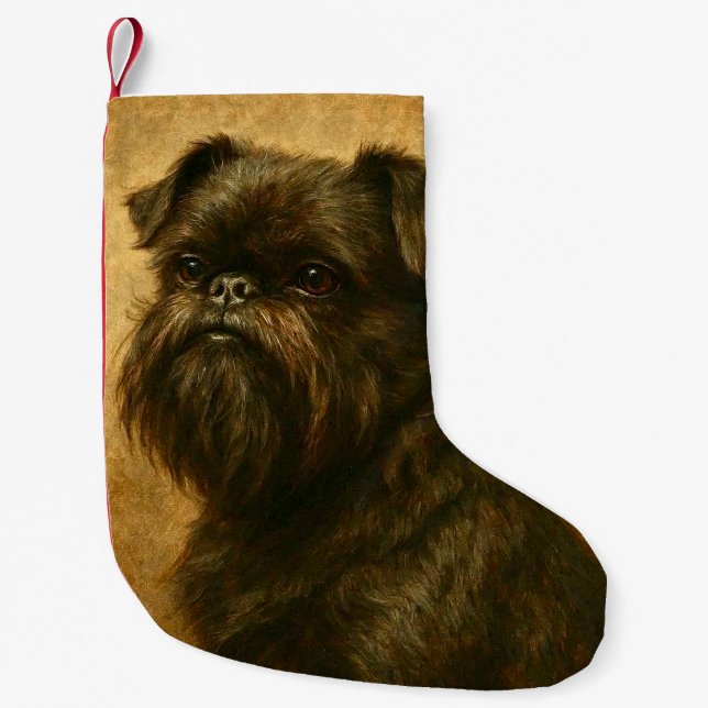 Meia De Natal Pequena Affenpinscher (Frente)