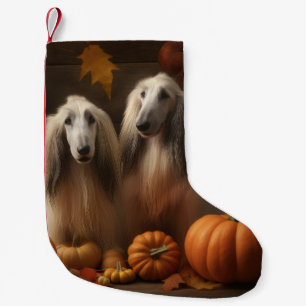 Meia De Natal Pequena afghan hound Puppy Autumn Delight Pumpkin