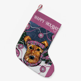 MEIA DE NATAL PEQUENA AIREDALE TERRIER