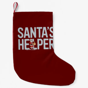 Meia De Natal Pequena Ajuda do Papai Noel Natal