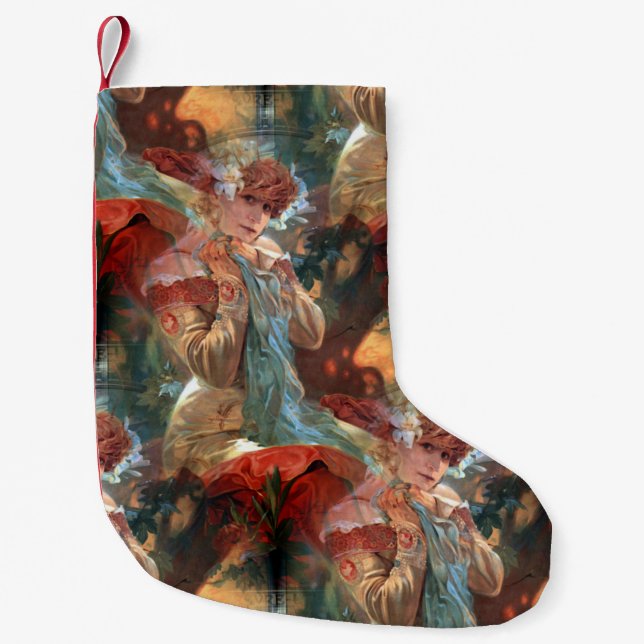 Meia De Natal Pequena Alfons Mucha 1903 Lefevre Utile (Frente)