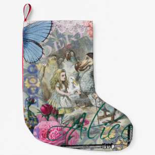 Meia De Natal Pequena Alice Classic Wonderland Dodo Arte Tenniel