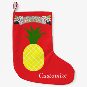 Meia De Natal Pequena Aloha Trovão de Abacaxi_Enseada