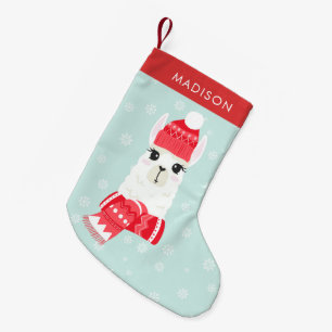 Meia De Natal Pequena Alpaca de Natal Bonito Personalizado
