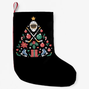 Meia De Natal Pequena Amante do Hóquei no Gelo de Natal Equipe Esportiva
