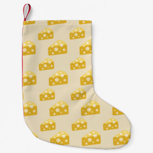 Meia De Natal Pequena Amantes de Queijo Suíço Emmental Amarelo Amante de